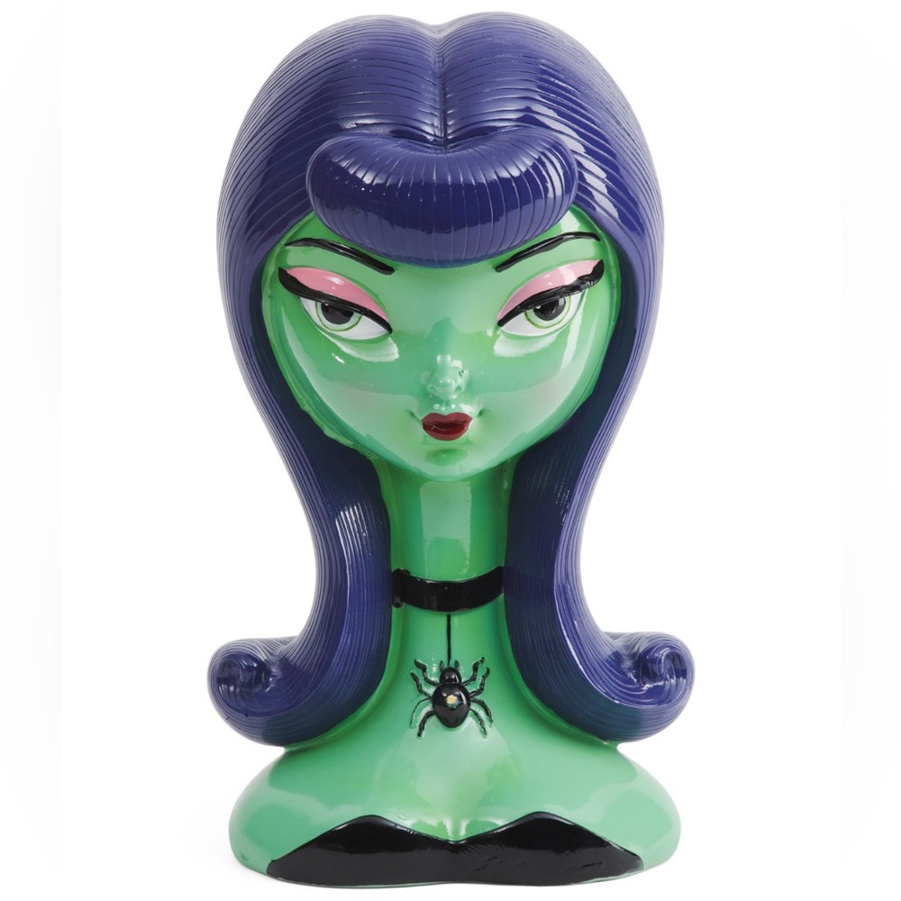 NEW Bella Lux Halloween Retro Inspired Witch Bust